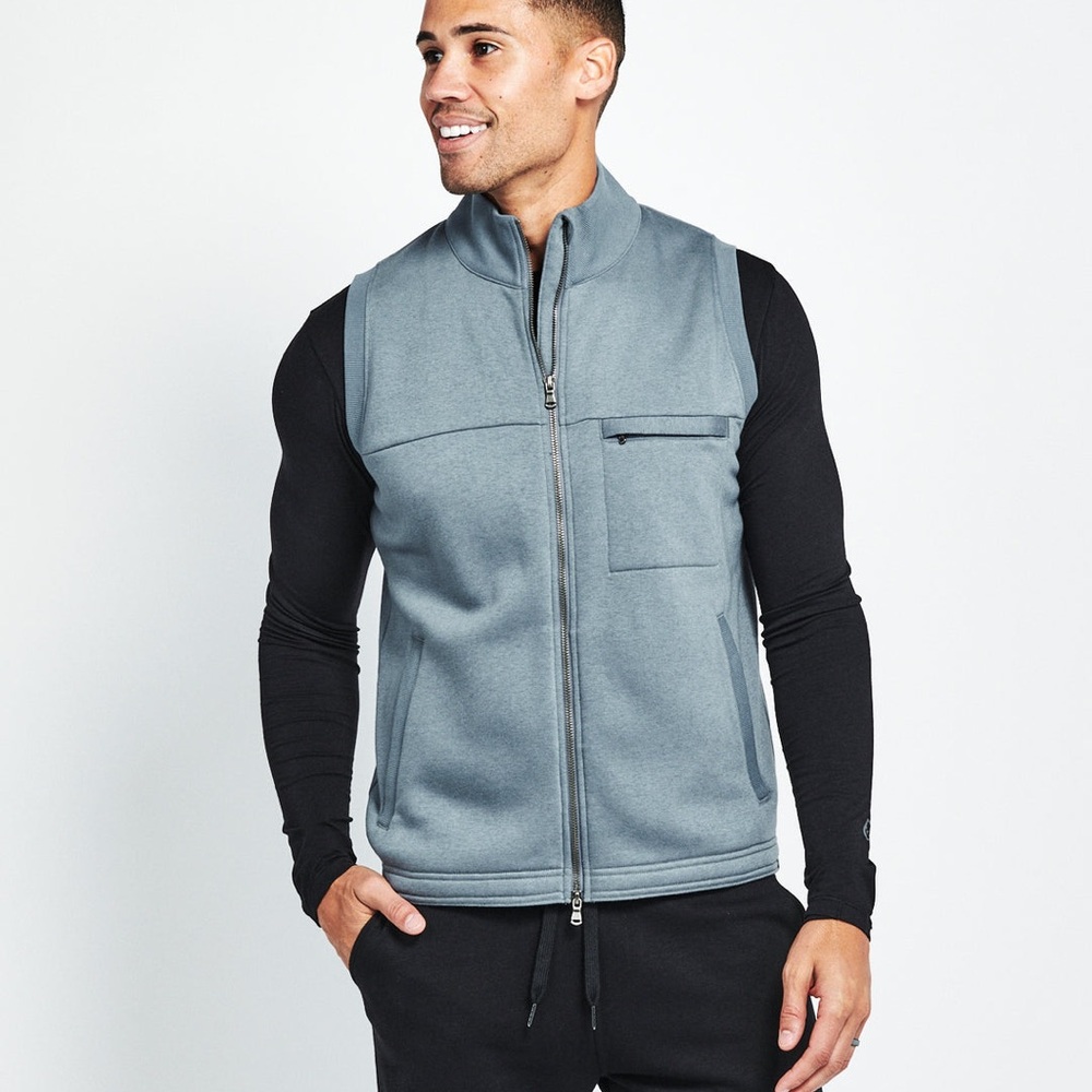 Tasc Men's Gray/Blue Vest - Picture 4 of 7